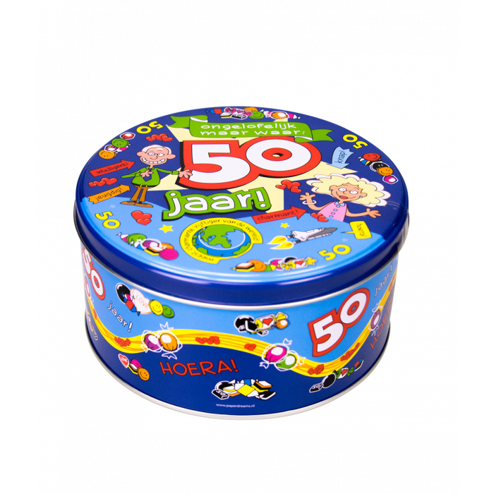 Lata de chuches rellena 50 años y 500 gramos