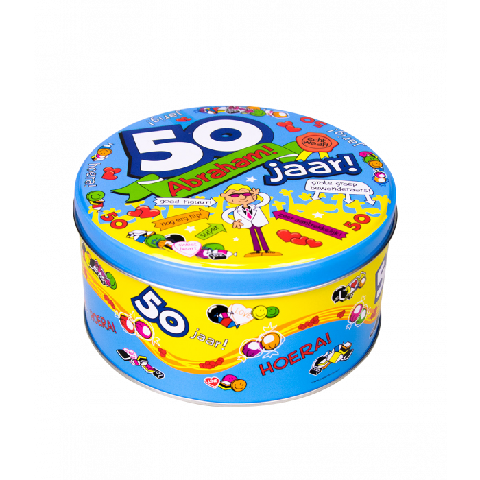 Lata de chuches rellena Abraham y 500 gramos