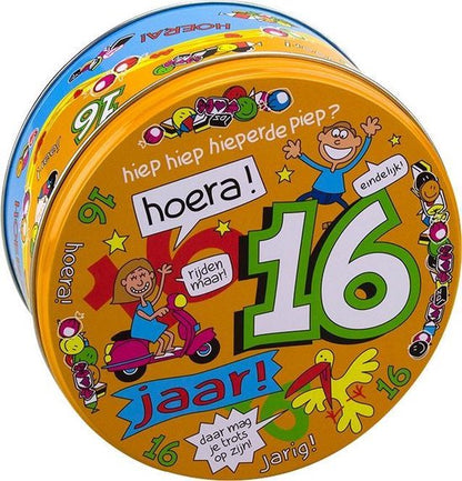 Lata de dulces rellena 16 años y 500 gram