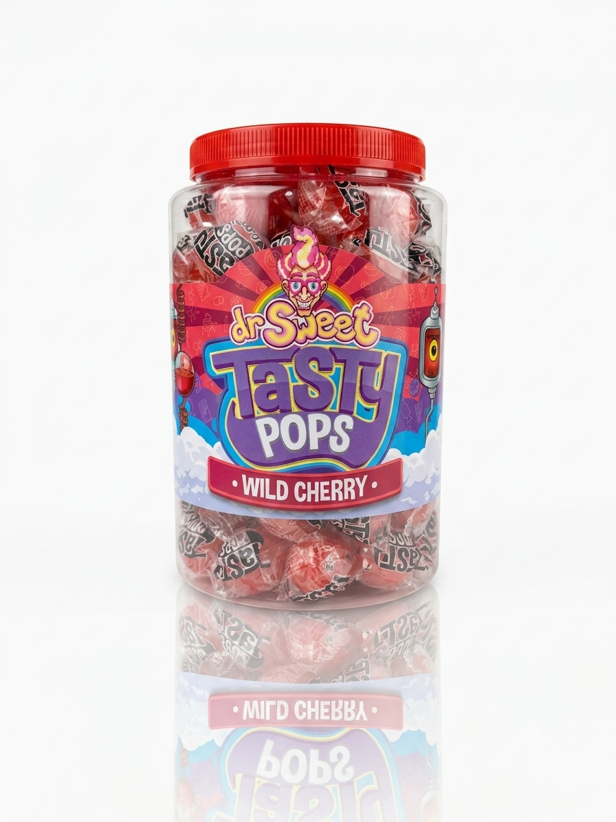 Dr. Sweet Tasty Pop Cereza Salvaje 70 unidades