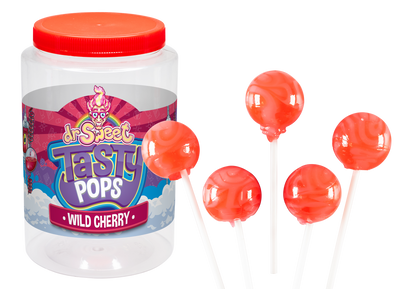 Dr. Sweet Tasty Pop Cereza Salvaje 70 unidades
