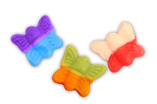 Damel Mariposas de goma de frutas 250 gram