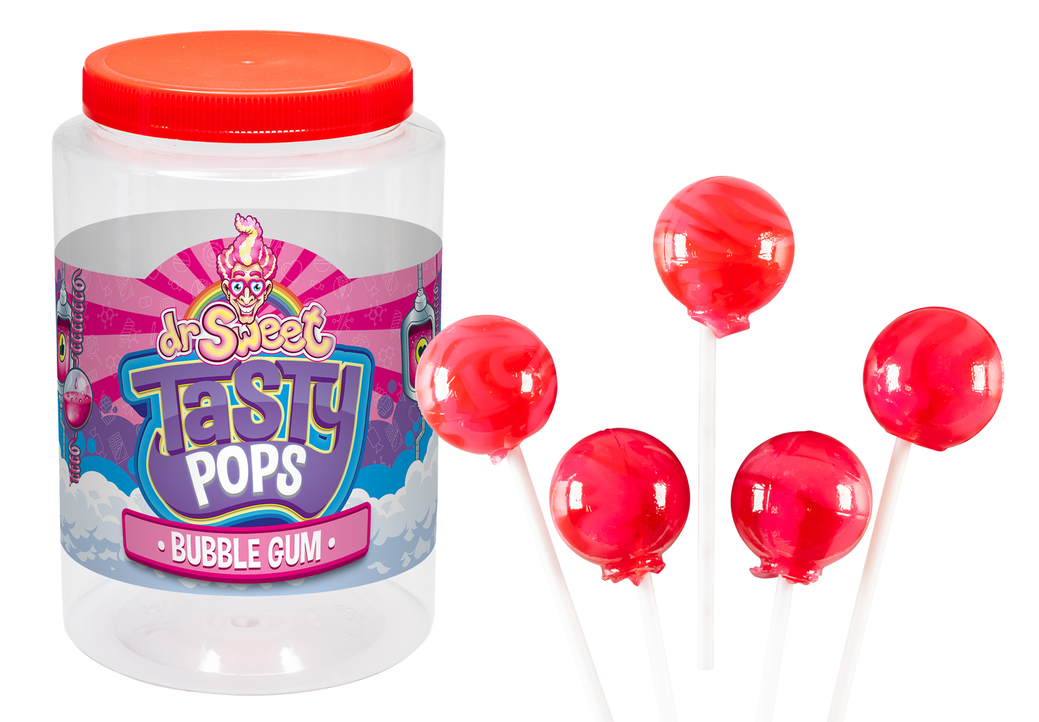Dr. Sweet Tasty Pop chicle con burbujas 28 gr