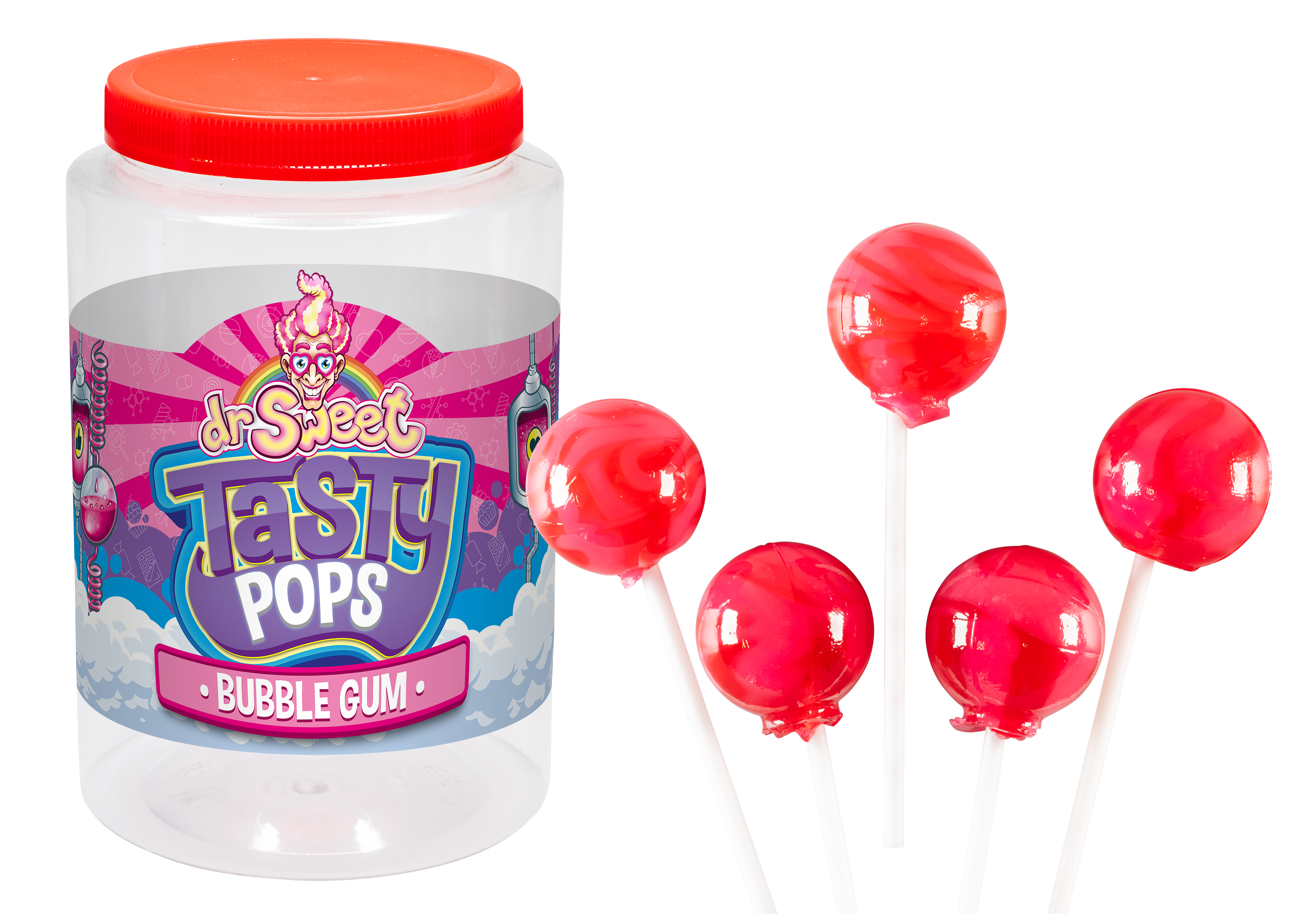Dr. Sweet Tasty Pop chicle con burbujas 28 gr