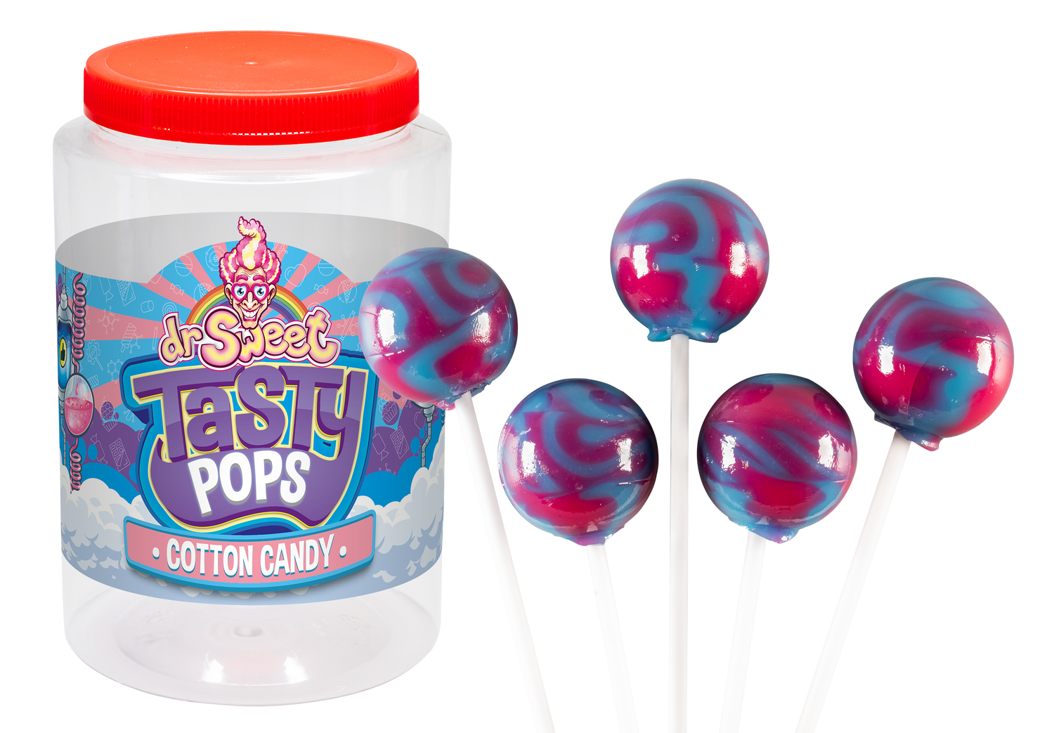 Dr. Sweet Tasty Pop algodón de azúcar 28 gr.