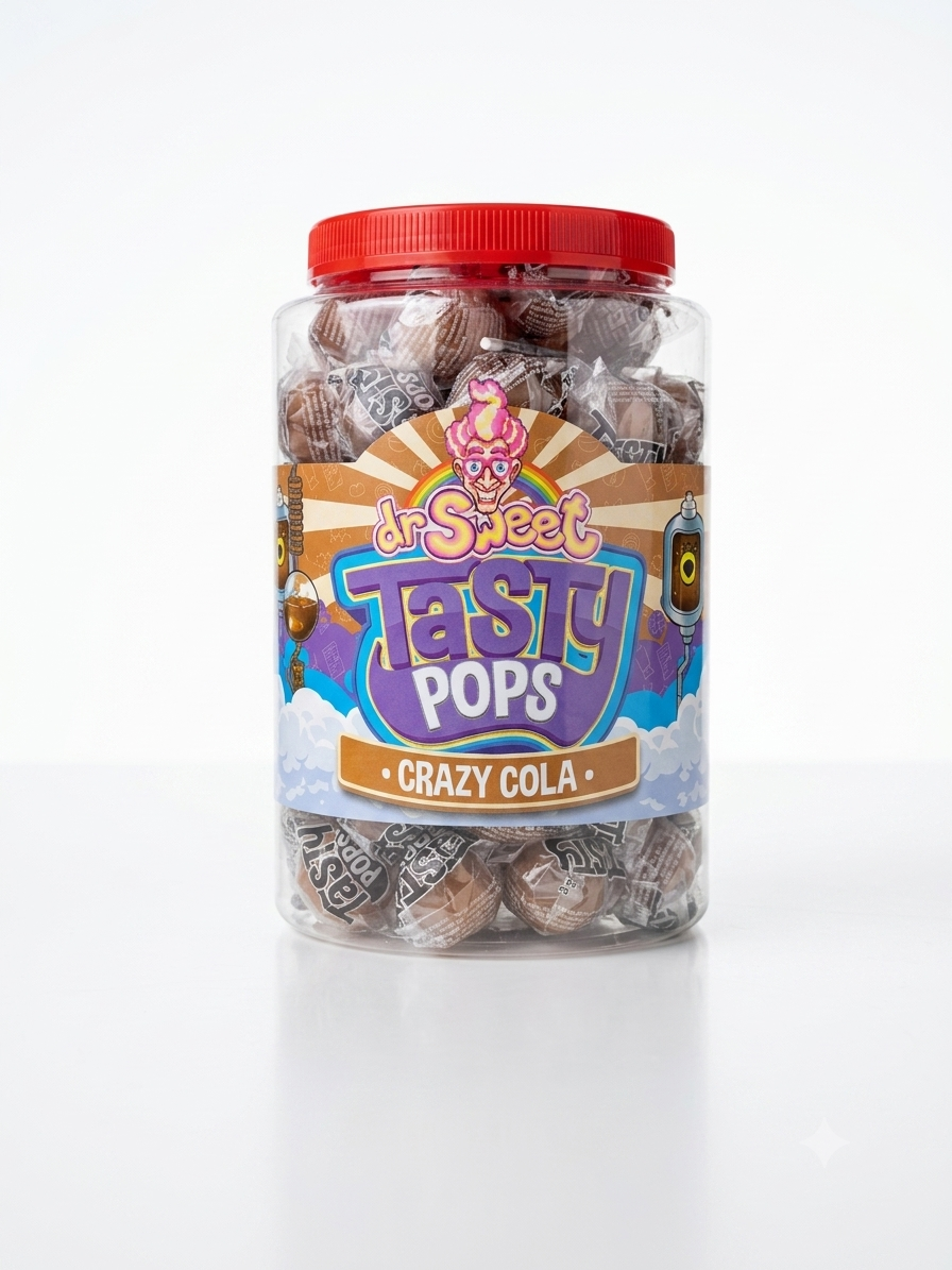 Dr. Sweet Tasty Pop Crazy Cola 70 unidades