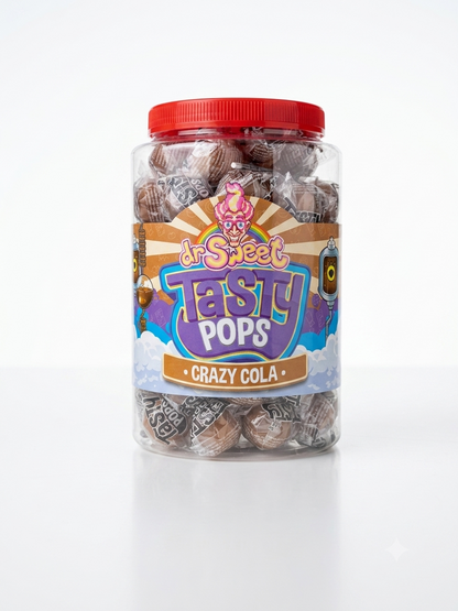 Dr. Sweet Tasty Pop Crazy Cola 70 unidades