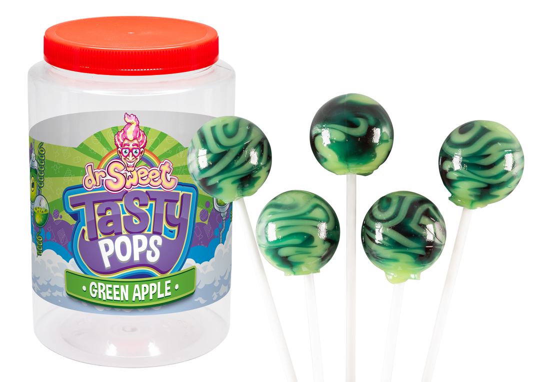 Dr. Sweet Tasty Pop Manzana Verde 70 unidades