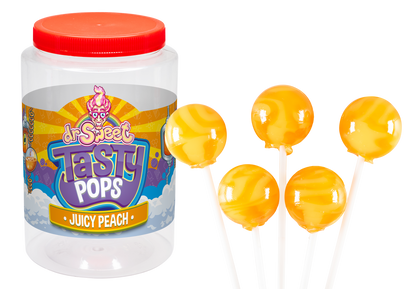 Dr. Sweet Tasty Pop Melocotón Jugoso 70 piezas