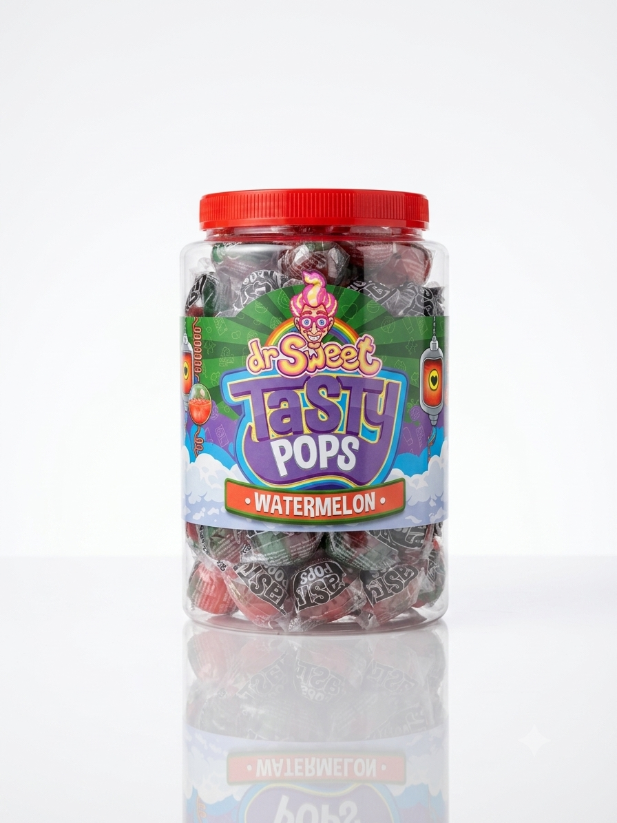 Dr. Sweet Tasty Pop Sandía 70 unidades