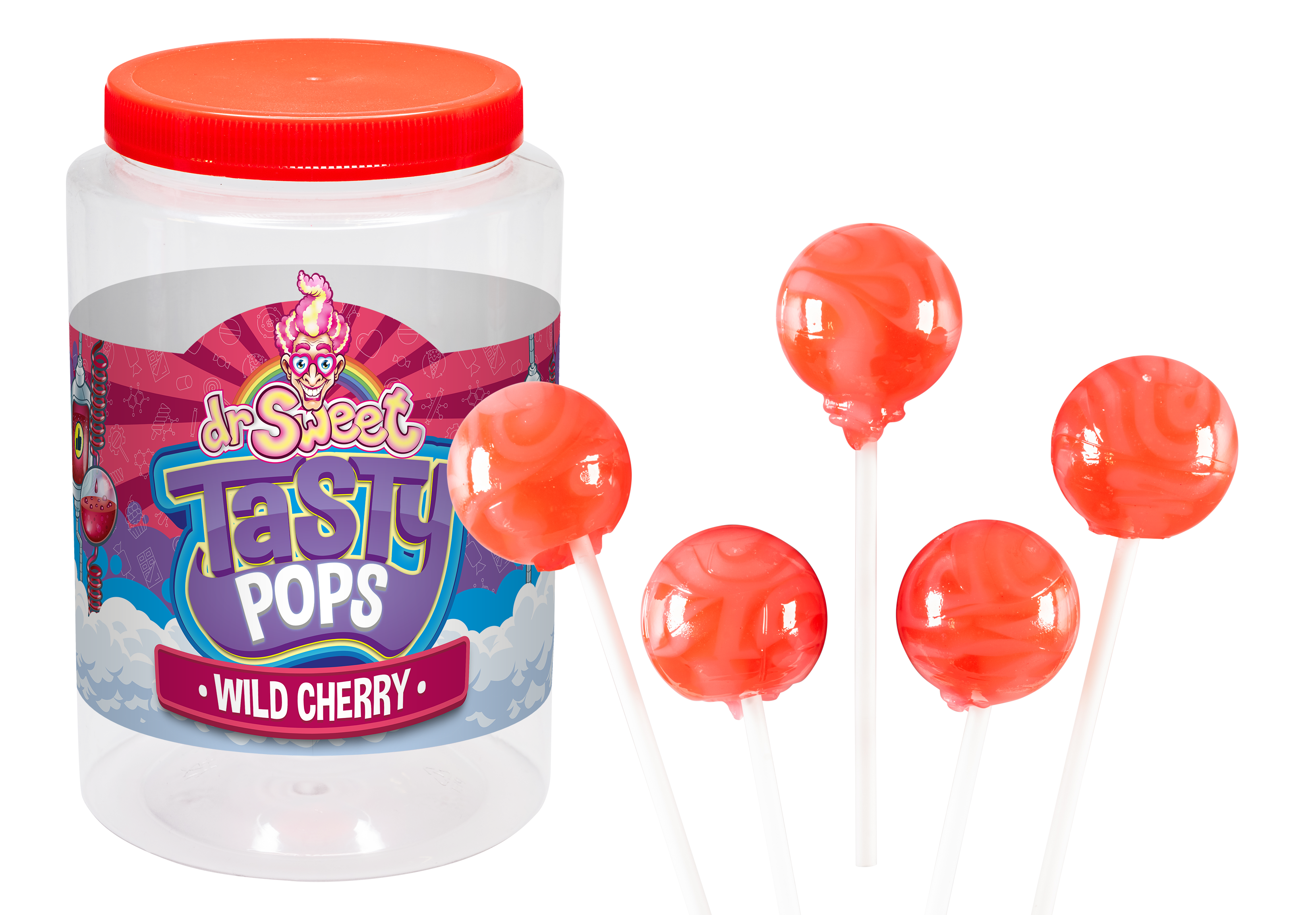 Dr. Sweet Tasty Pop cereza silvestre 28 gr.