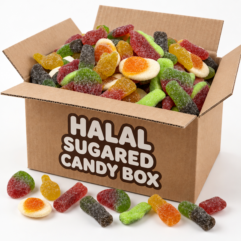 Caja de chuches Halal azucaradas