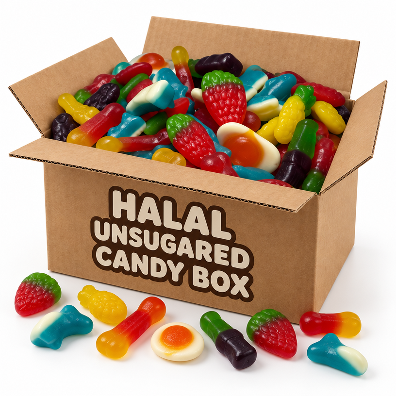 Caja de chuches halal sin azúcar