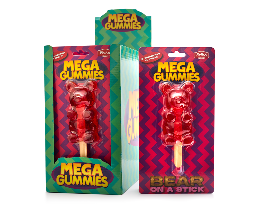Mega Gummies Oso en Palo 120 gramos