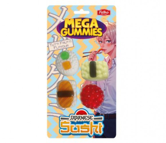 Mega Gummies Sushi japonés 120 gramos