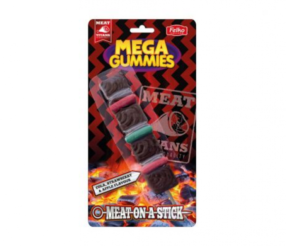 Mega Gummies Meat-on-a-Stick 120 gramos