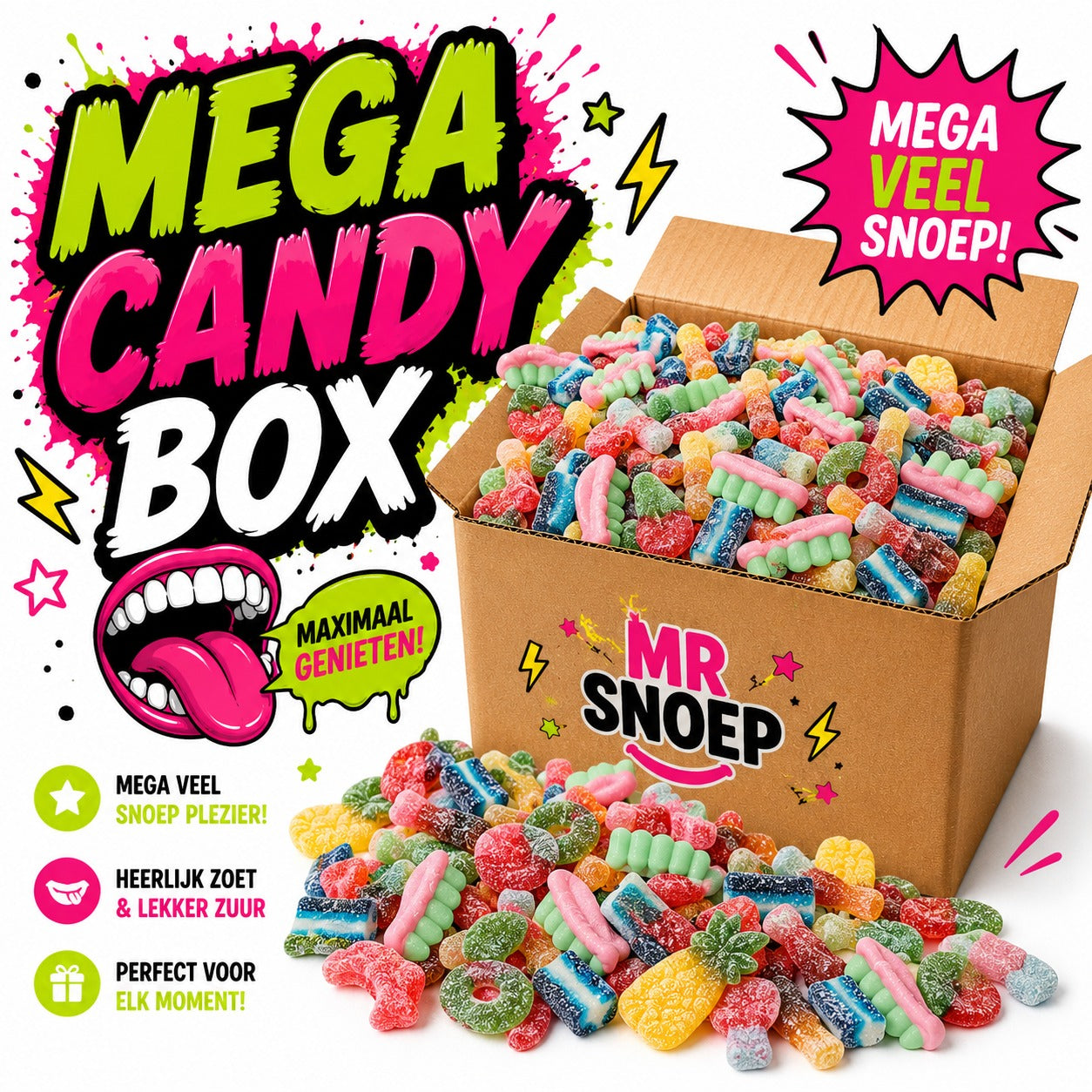 Mega caja sorpresa de golosinas