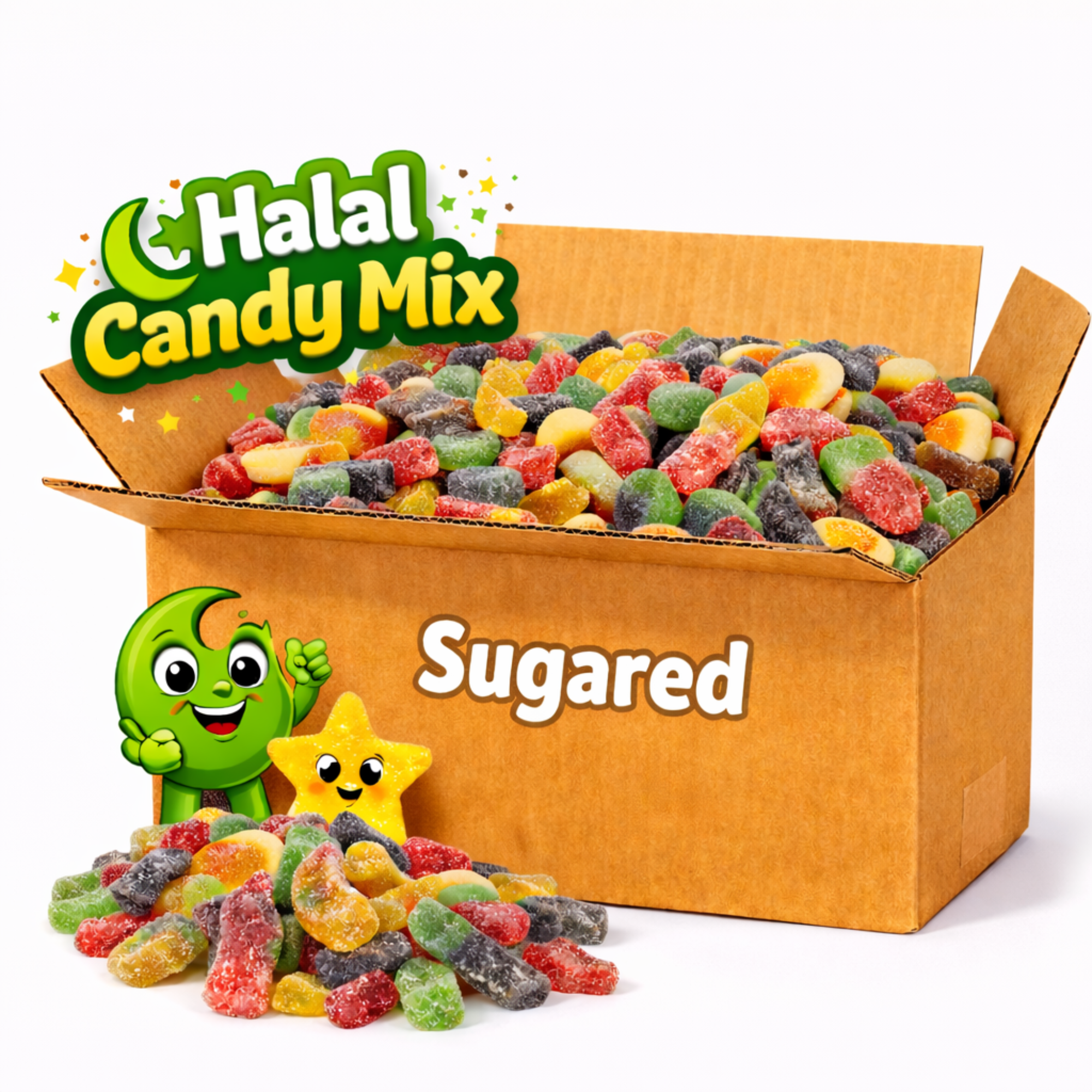 Caja de chuches Halal azucaradas