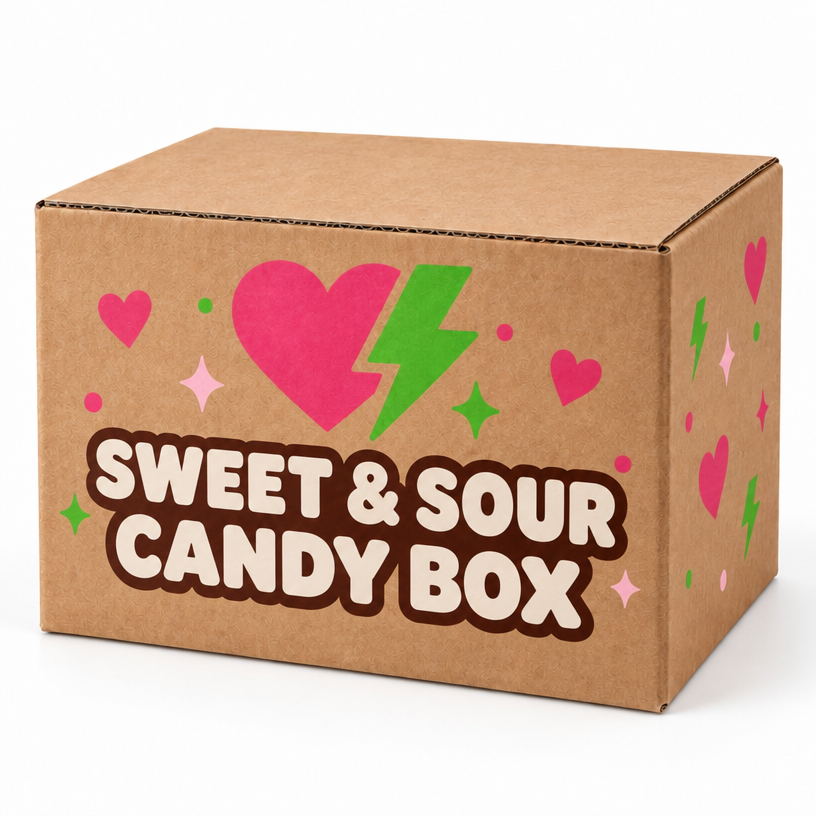 Caja de Chuches Misteriosa Dulce y Ácida