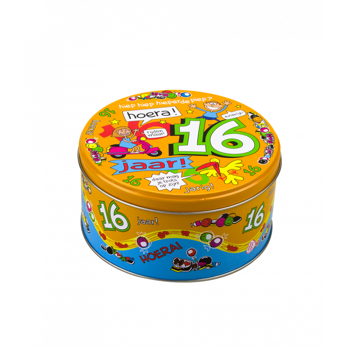 Lata de dulces rellena 16 años y 500 gram