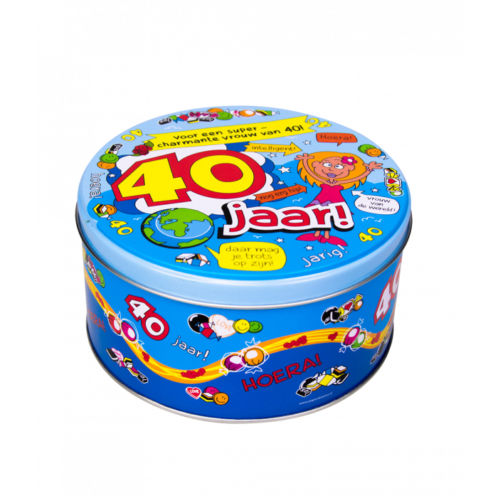 Lata de dulces rellena 40 años mujer y 500 gram