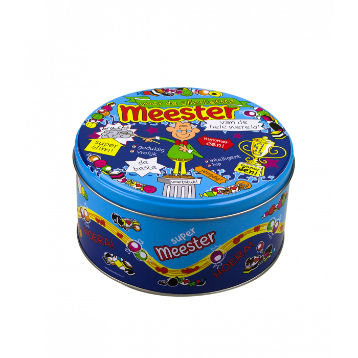 Lata de chuches rellena profe y 500 gramos