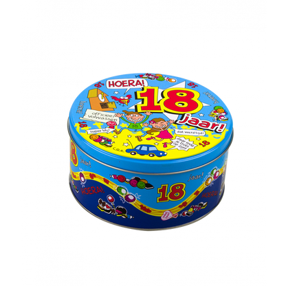 Lata de caramelos rellena 18 años y 500 gramos